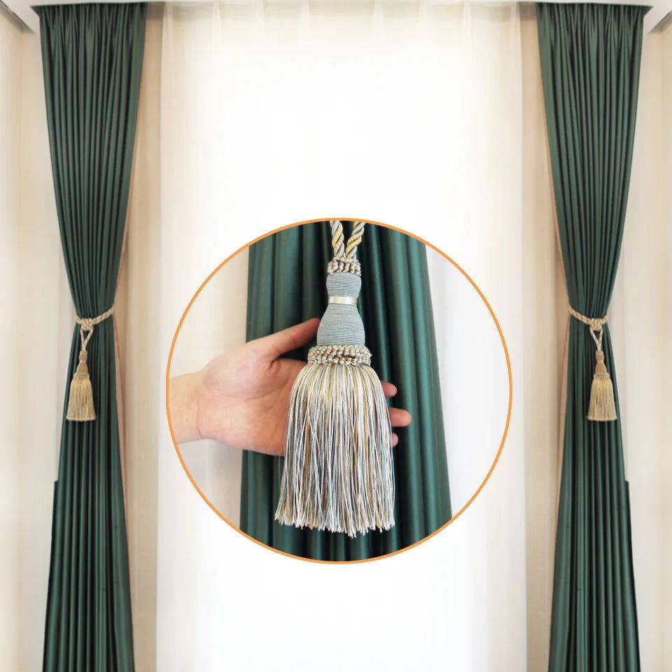 EMESA HOME Tassel Curtain Tiebacks are decorative curtain accessories designed to add a touch of style to your curtains. - Emesa Home