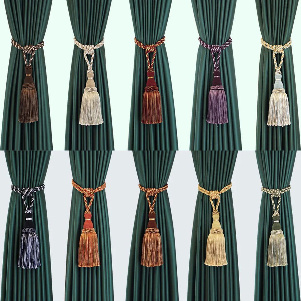 EMESA HOME Tassel Curtain Tiebacks are decorative curtain accessories designed to add a touch of style to your curtains. - Emesa Home