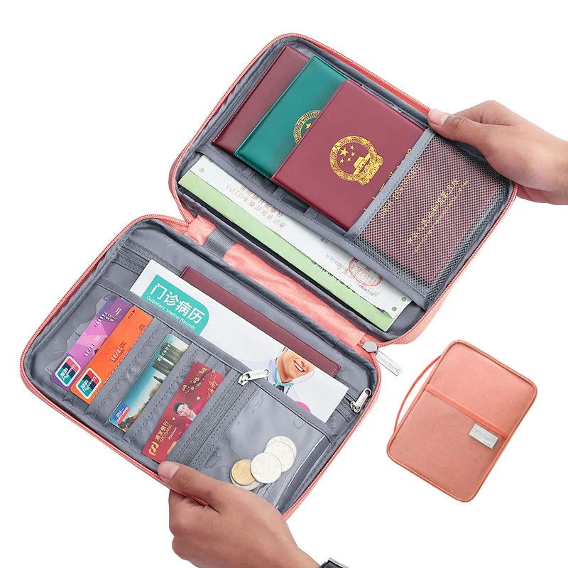 "EMESA HOME Travel Wallet Family Passport Holder: Waterproof Document Organizer and Cardholder - Emesa Home