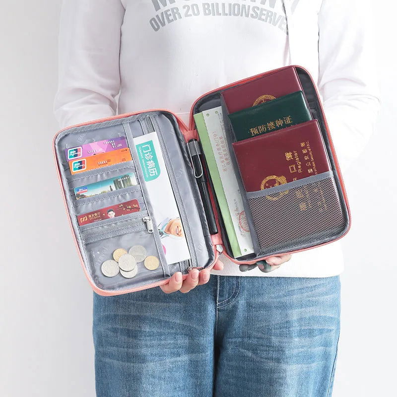 "EMESA HOME Travel Wallet Family Passport Holder: Waterproof Document Organizer and Cardholder - Emesa Home