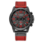 EMESA HOME Men's Luxury Waterproof Sport Chronograph Watch, Quartz Military Style with Genuine Leather Strap - EMESA HOME™