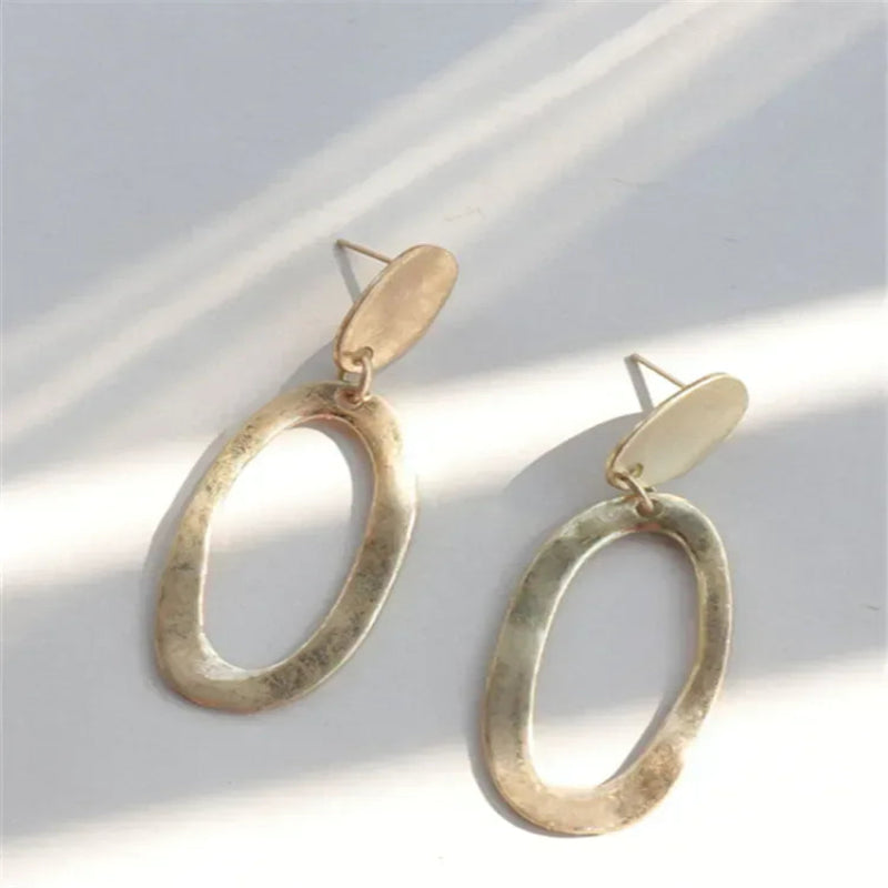 EMESA HOME Geometric Metal Earrings – Vintage Fashion Refined Exaggerated Jewelry Gifts - EMESA HOME™