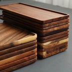 EMESA HOME Natural Wooden Tray - Rectangular Serving Plate for Fruit, Snacks, and Food Storage in Hotels and Homes.. - EMESA HOME™