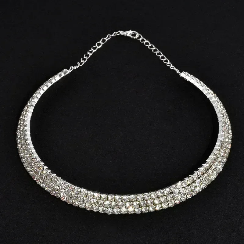 EMESA HOME Rhinestone Choker Necklace – Women’s Statement Collar with Imitation Pearls Styles - EMESA HOME™