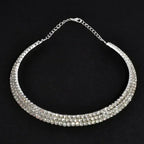 EMESA HOME Rhinestone Choker Necklace – Women’s Statement Collar with Imitation Pearls Styles - EMESA HOME™