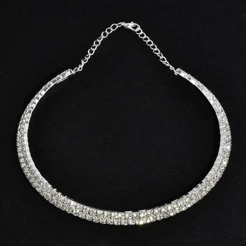 EMESA HOME Rhinestone Choker Necklace – Women’s Statement Collar with Imitation Pearls Styles - EMESA HOME™