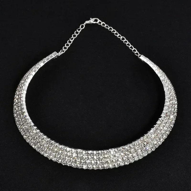 EMESA HOME Rhinestone Choker Necklace – Women’s Statement Collar with Imitation Pearls Styles - EMESA HOME™