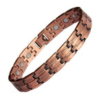Copper magnetic bracelet on a white background