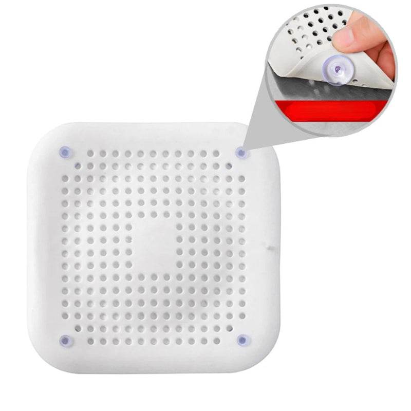 EMESA HOME Hair Filter Sink Anti-Blocking Strainer, Silicone Drain Stopper for Bathtub, Shower, and Kitchen B White