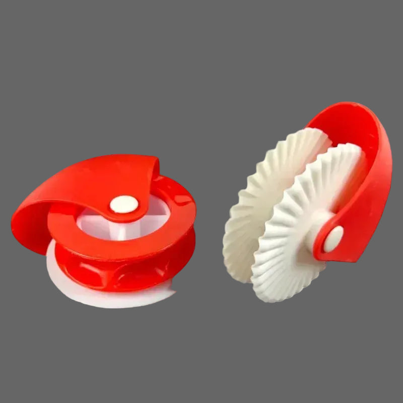 EMESA HOME 2pcs Set Pizza Pastry Lattice Cutter – Plastic Wheel Roller for Pie Crust and Baking - EMESA HOME™