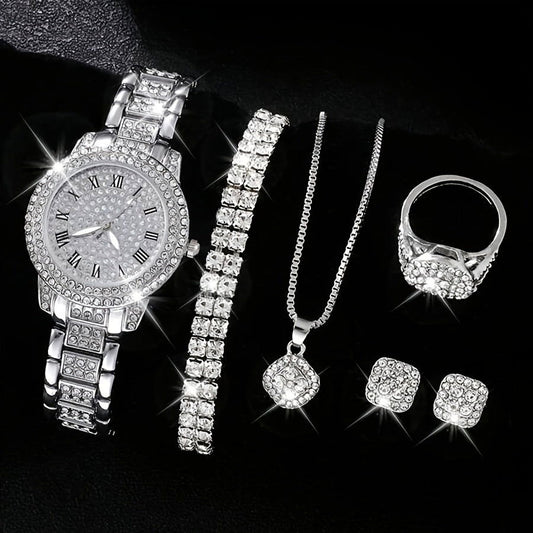 It appears you're interested in a luxury rhinestone quartz watch and jewelry set from EMESA HOME as a gift for women - Emesa Home