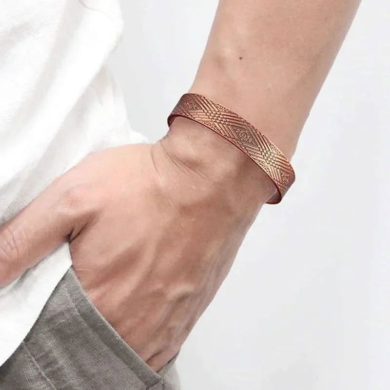 MESA HOME Pure Copper Magnetic Bracelet Cuff for Men and Women, Made from 99.9% Pure Copper. - Emesa Home