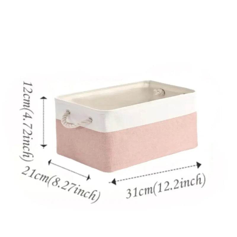 EMESA HOME Foldable Fabric Storage Box – Multi-Functional Splicing Basket with Handle for Toys, Clothes, Underwear & Socks Organizer S 2