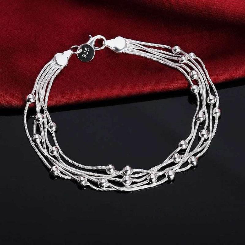 EMESA HOME 925 Sterling Silver Chain Solid Bracelet for Women& Men's Charm Party Gift Wedding Fashion Jewelry - EMESA HOME™