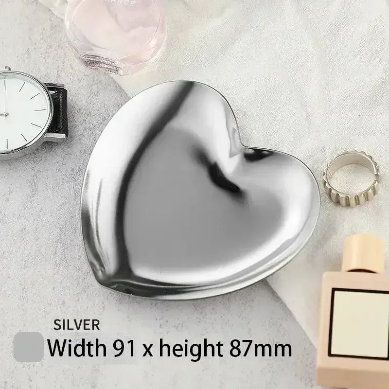 EMESA HOME Gold & Silver Stainless Steel Water Drop-Shaped Cosmetics, Jewelry & Dining Tray – Multi-Functional Home Storage Container - EMESA HOME™