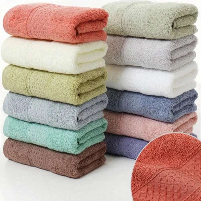 EMESA HOME-100% Pure Cotton Thickened Bath Towel - Soft, Absorbent, Jacquard Plain Color, Large Adult Towel for Home Use