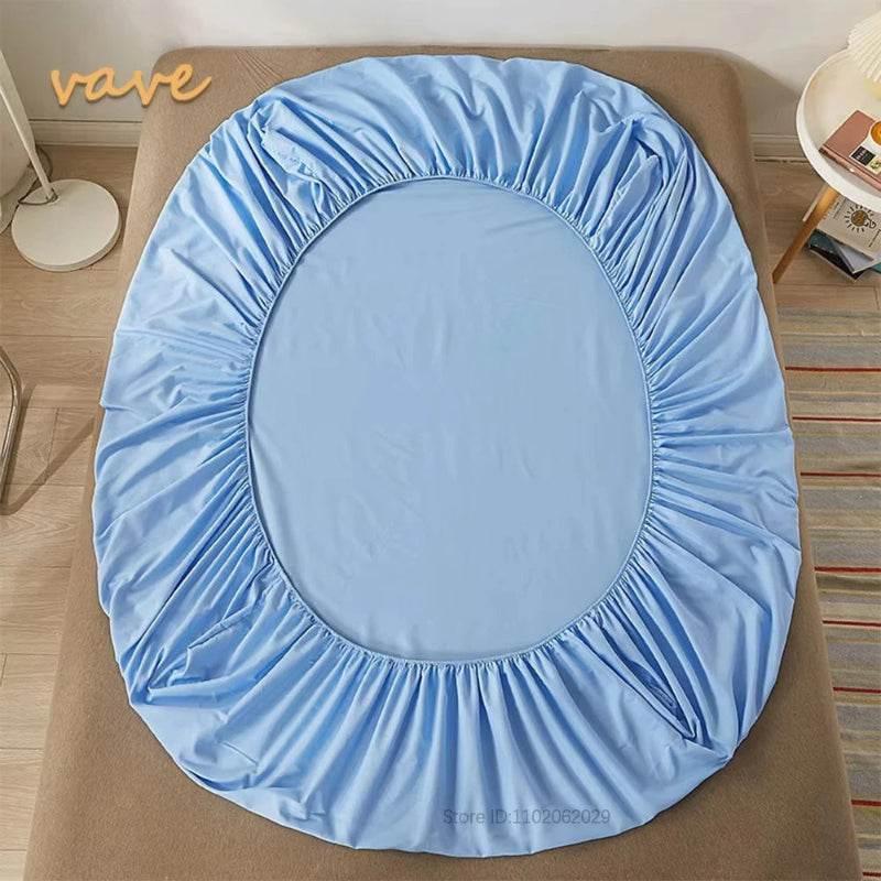 EMESA HOME Cotton Fitted Sheet – Solid Color, Non-Slip Mattress Cover with Elastic Band for Double, Queen, and King Size Beds - EMESA HOME™