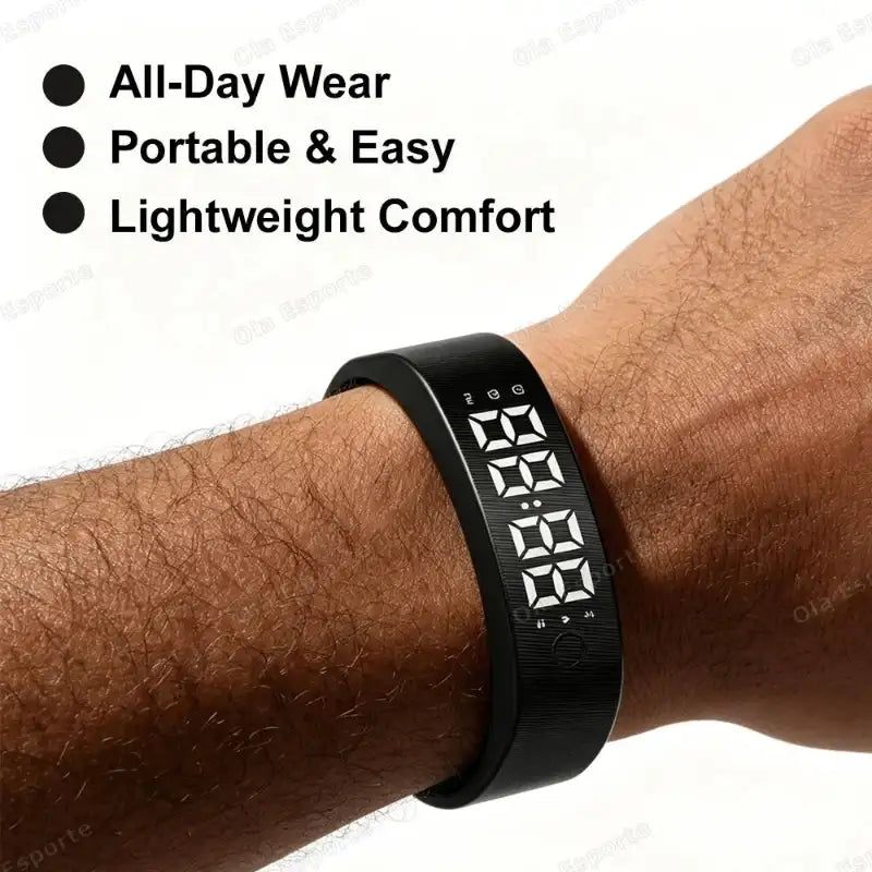 EMESA HOME Vibrating Alarm Watch – Silent Vibration Wristband with LED Time Display, Step Counter & USB Charging for Men & Women