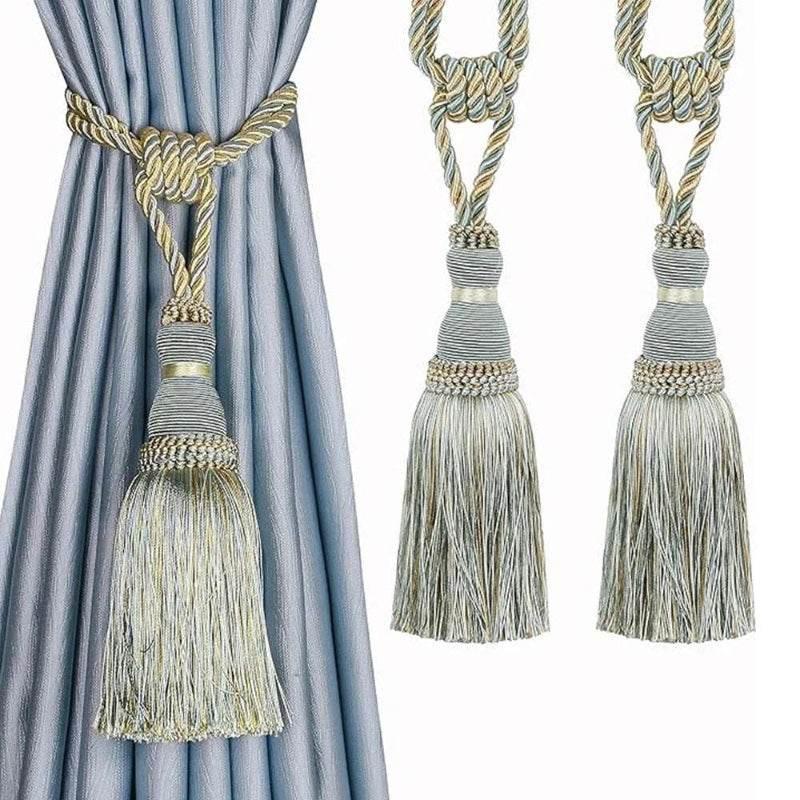 EMESA HOME Handmade Curtain Tiebacks Elegant Rope Tassel Holdbacks for Drapes and Room Décor Accessories - EMESA HOME™