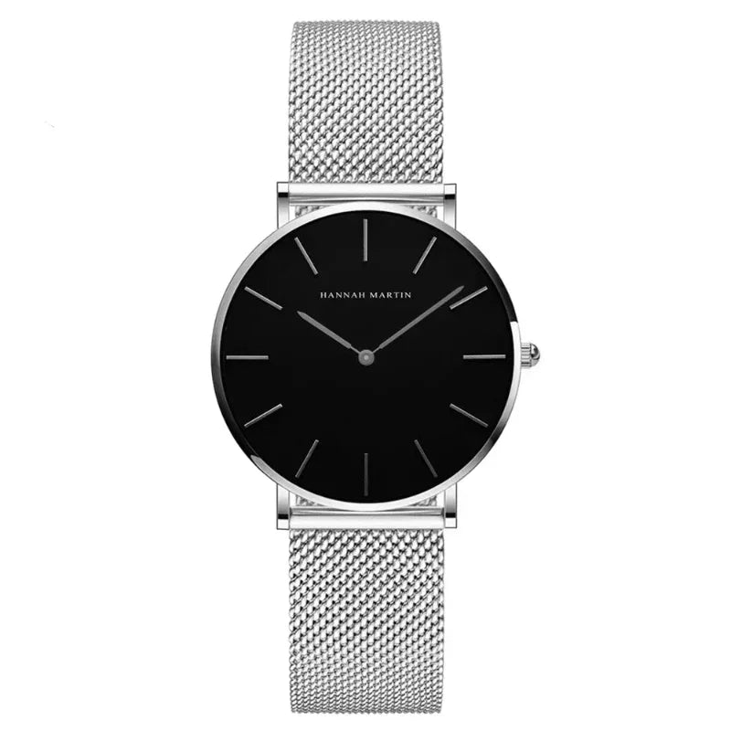EMESA HOME Women’s Black Stainless Steel Watch – Waterproof Fashion Wristwatch with Bracelet Strap, Sport & Casual Elegant Design - Emesa Home