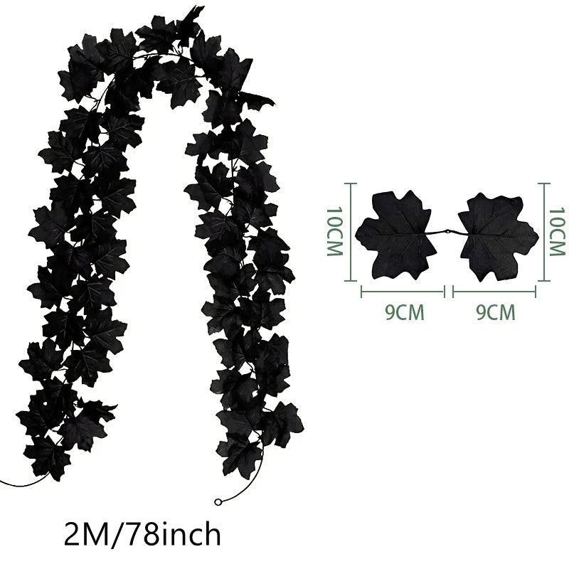 EMESA HOME 200CM Artificial Maple Leaf Garland Vine for Autumn Decor