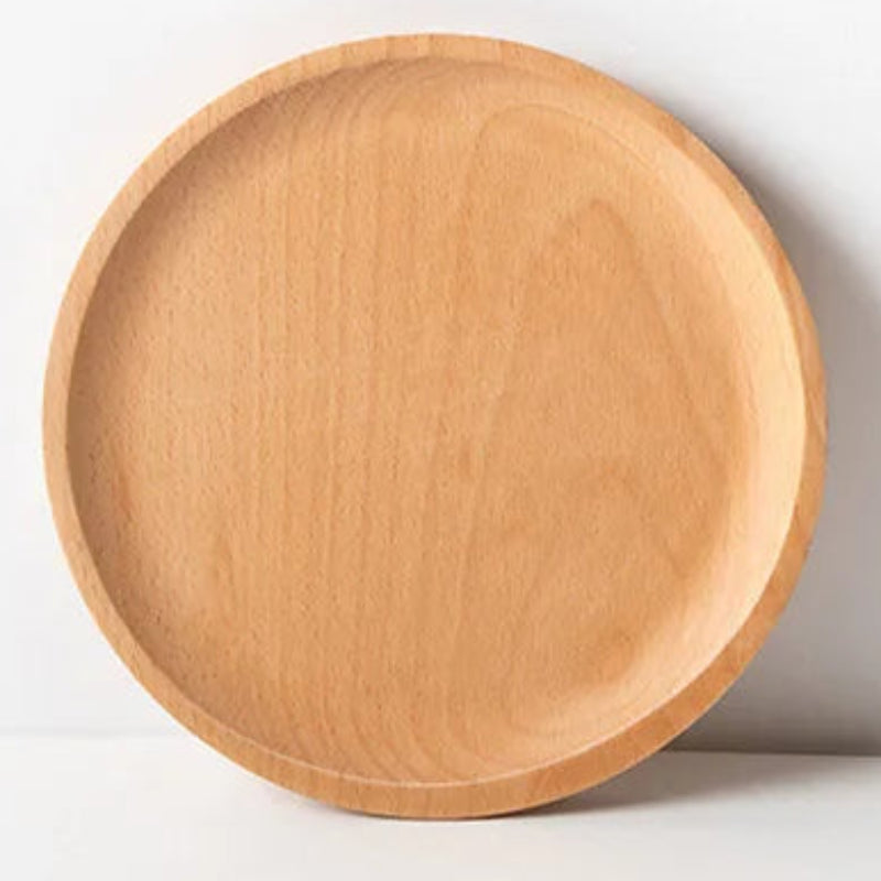 EMESA HOME Beech Wood Serving Plate – Oval & Rectangular Wooden Tray for Fruit, Desserts, Candy & Home Tableware