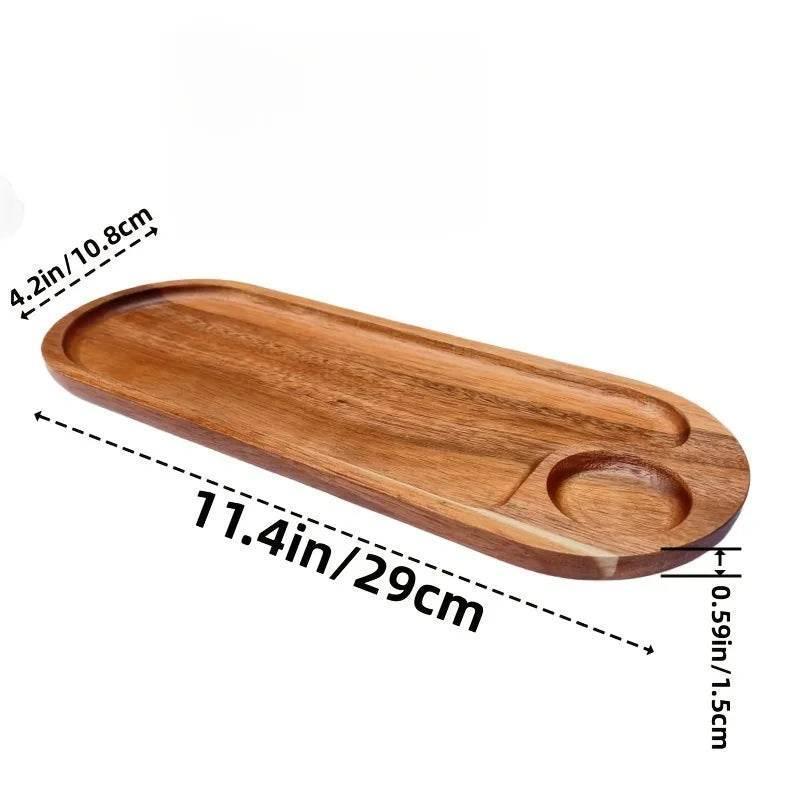 EMESA HOME Japanese Solid Wood Fruit Plate, Multi-Size Wooden Tray, High-Quality Fruit & Snack Serving Tray - EMESA HOME™