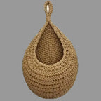 EMESA HOME Wall Decor Hanging Basket, Bohemian Woven Basket Planting Planter Container Teardrop Shape Suitable for Vegetables and Fruits - EMESA HOME™