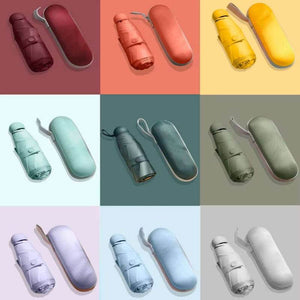 EMESA HOME Small Capsule Sun Umbrella – Portable, Dual-Use UV Protection for Women, Rain & Shine Ready