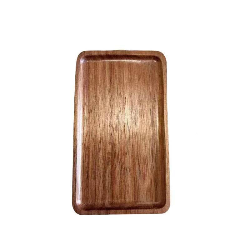 EMESA HOME Japanese-Style Solid Wood Food Tray – Round & Rectangle Dessert Plate, Snack, Fruit, Tea Saucer, Bread Serving Board - EMESA HOME™