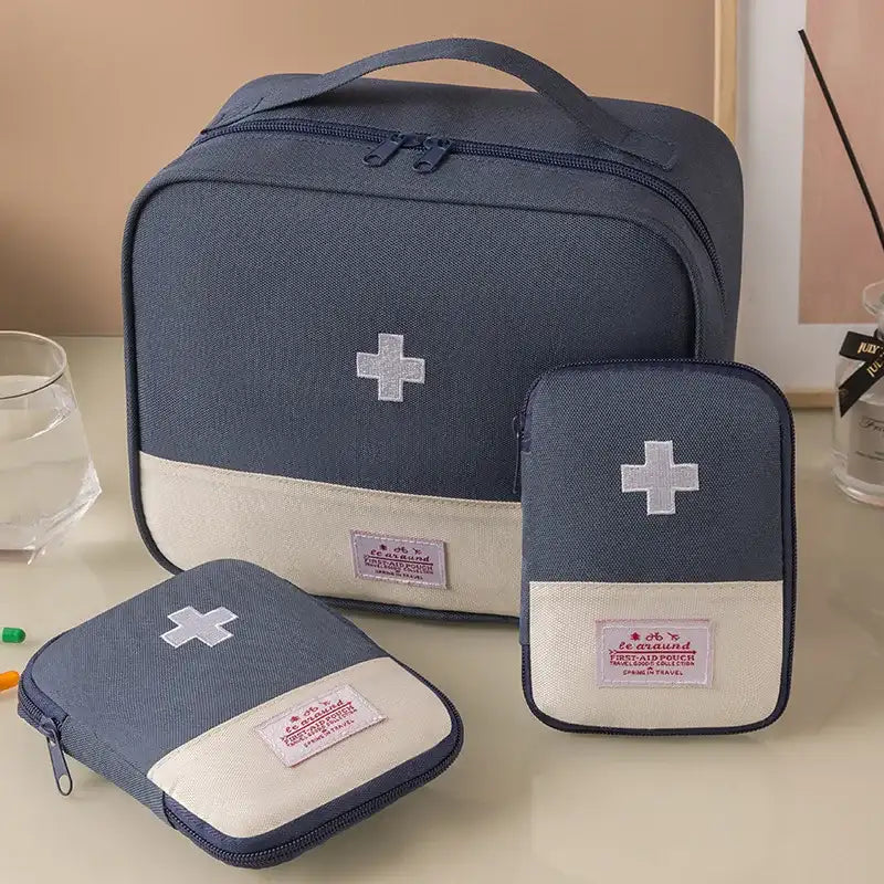 EMESA HOME Portable Medicine Pouch – Travel First Aid Kit & Household Medical Storage Organizer
