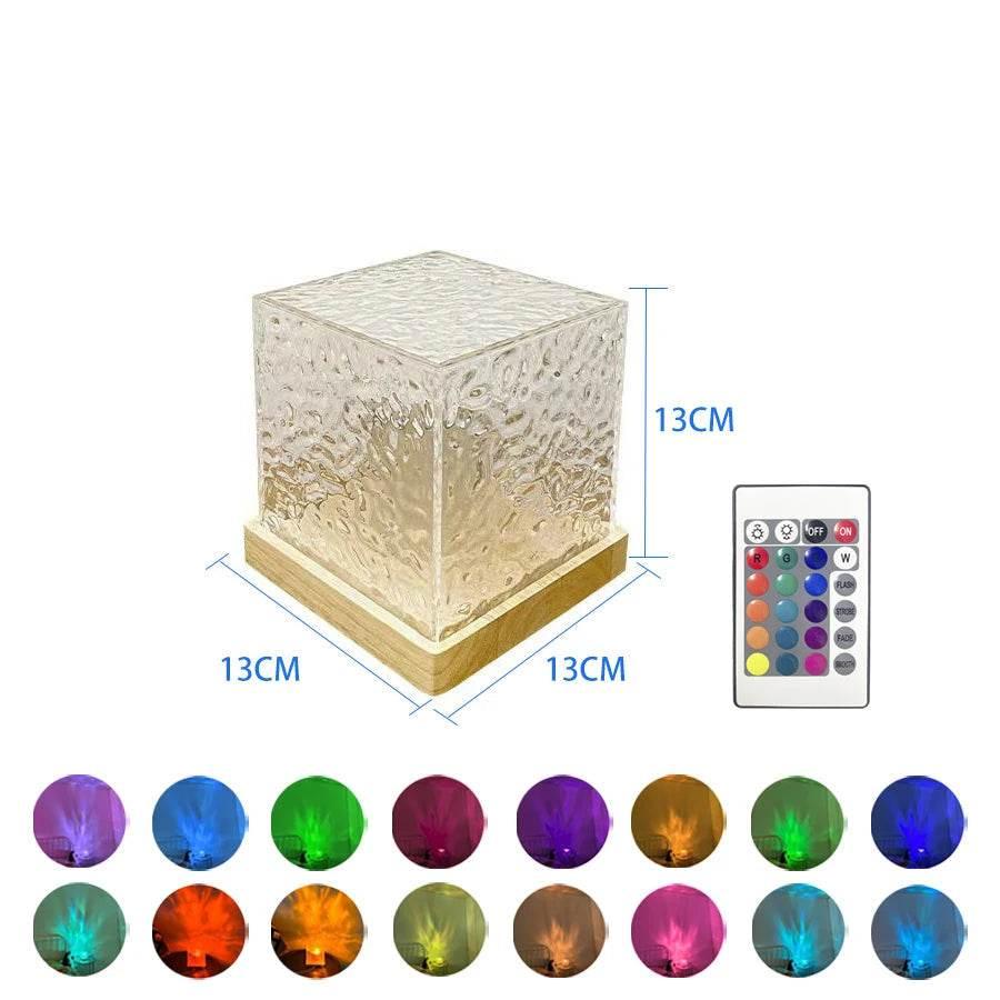 EMESA HOME Dynamic Rotating Water Ripple Projector – 3/16 Colors Flame Crystal Lamp, Night Light for Living Room, Study, Bedroom - EMESA HOME™