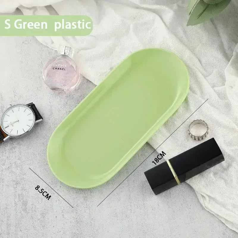 EMESA HOME Gold & Silver Stainless Steel Water Drop-Shaped Cosmetics, Jewelry & Dining Tray – Multi-Functional Home Storage Container - EMESA HOME™
