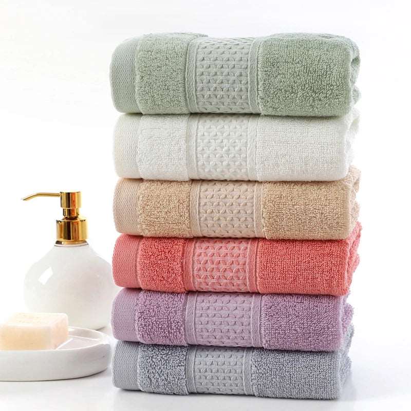 EMESA HOME-100% Pure Cotton Thickened Bath Towel - Soft, Absorbent, Jacquard Plain Color, Large Adult Towel for Home Use