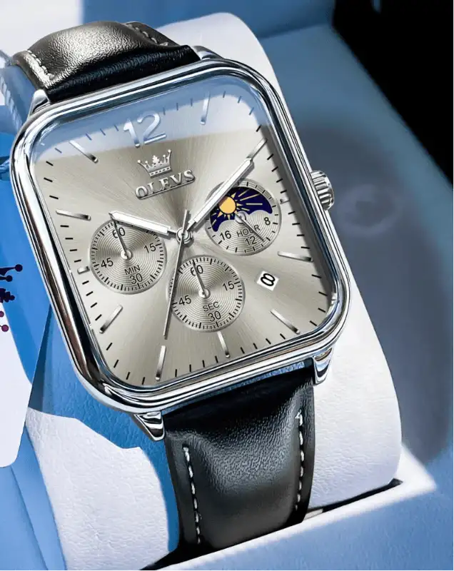 EMESA HOME Luxury Chronograph Men’s Watch – Blue Sport Quartz Wristwatch with Date Display, Waterproof, Premium Brand Design - Emesa Home