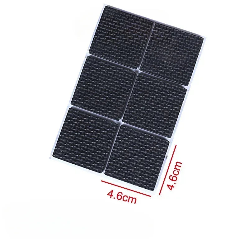 EMESA HOME Non-Slip Self-Adhesive Furniture Pads – EVA Round & Square Leg Protectors for Tables, Chairs, Sofas & Floors 6Pcs 4.6X4.6cm