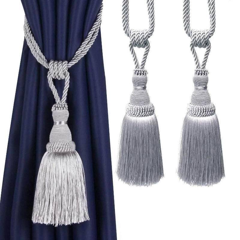 EMESA HOME Handmade Curtain Tiebacks Elegant Rope Tassel Holdbacks for Drapes and Room Décor Accessories - EMESA HOME™