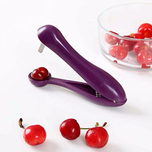 EMESA HOME Cherry & Olive Pitter – Fruit Pit Remover Tool for Cherries, Olives & Other Fruits