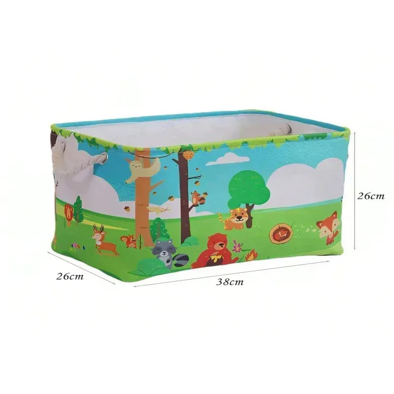 EMESA HOME Cotton Linen Folding Storage Basket – Organizer for Toys, Clothes, Sundries – Cabinet Bag, Collapsible Laundry Hamper for Home Use - EMESA HOME™