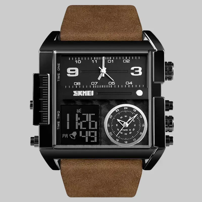 EMESA HOME Men Sports Watch – Quartz Movement 3 Time Military Style Digital Wristwatch - EMESA HOME™