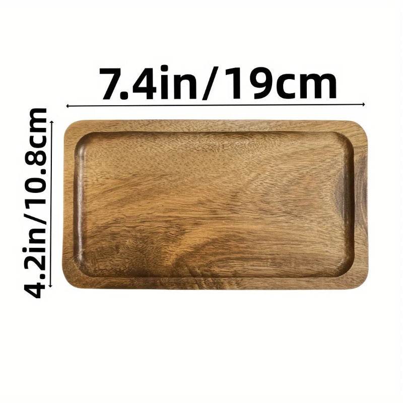 EMESA HOME Japanese Solid Wood Fruit Plate, Multi-Size Wooden Tray, High-Quality Fruit & Snack Serving Tray Small square 6 Inches
