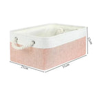 EMESA HOME Cotton Linen Folding Storage Basket – Organizer for Toys, Clothes, Sundries – Cabinet Bag, Collapsible Laundry Hamper for Home Use - EMESA HOME™