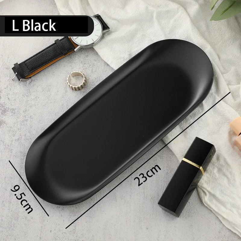 EMESA HOME Gold & Silver Stainless Steel Water Drop-Shaped Cosmetics, Jewelry & Dining Tray – Multi-Functional Home Storage Container - EMESA HOME™