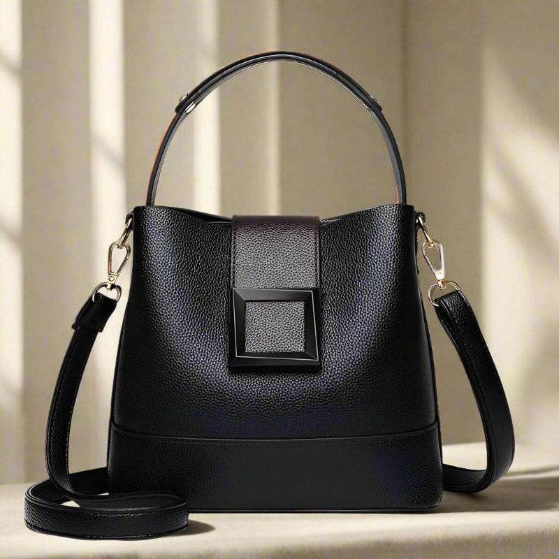 EMESA HOME Versatile Leather Bucket Tote for Women | Trendy Large Capacity Shoulder & Crossbody Handbag - Emesa Home