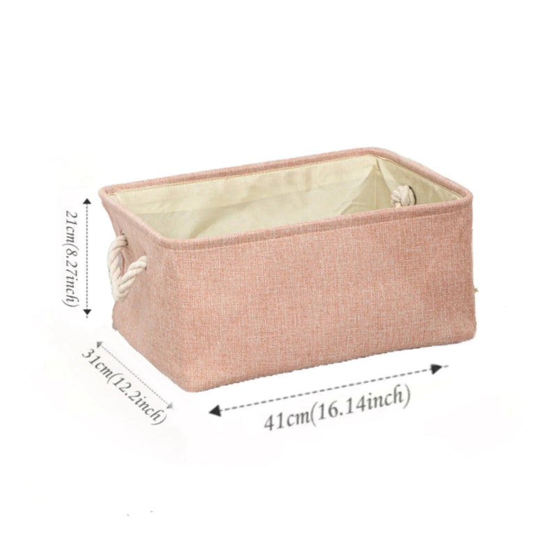 EMESA HOME Foldable Fabric Storage Box – Multi-Functional Splicing Basket with Handle for Toys, Clothes, Underwear & Socks Organizer L 1