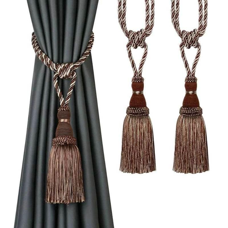 EMESA HOME Handmade Curtain Tiebacks Elegant Rope Tassel Holdbacks for Drapes and Room Décor Accessories - EMESA HOME™