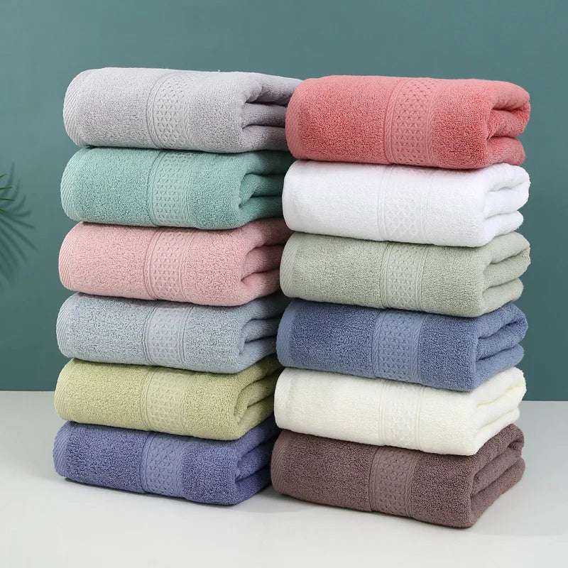 EMESA HOME-High Quality Pure Cotton Thick Adult Towels - Soft and Absorbent Towels for Home Use, Daily Face Towels