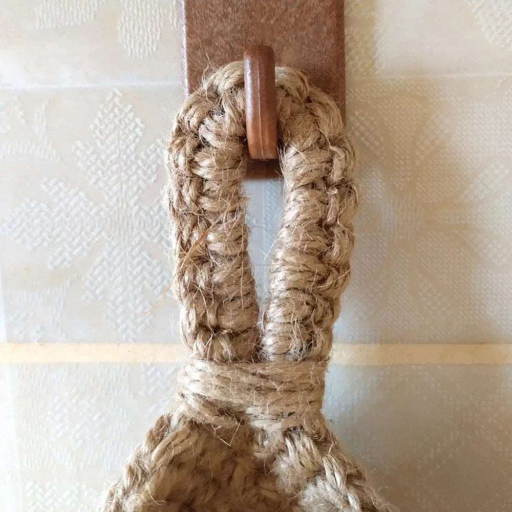 EMESA HOME-Handwoven Hanging Basket - Wall Vegetable Fruit Organizer, Kitchen Garden Decor, Plant Flower Onion Container