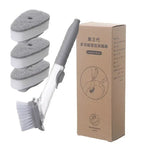 EMESA HOME 2-in-1 Kitchen Cleaning Brush: Long Handle with Removable Sponge Dispenser, Ideal for Dishwashing and Kitchen Cleaning.. - EMESA HOME™