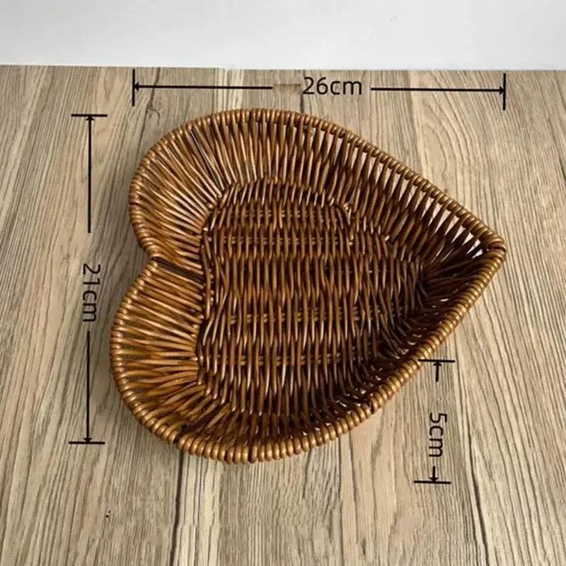 EMESA HOME Woven Rattan Basket – Imitation Rattan Serving Basket for Bread, Fruit, Vegetables, Restaurant Tabletop Display & Home Use - EMESA HOME™